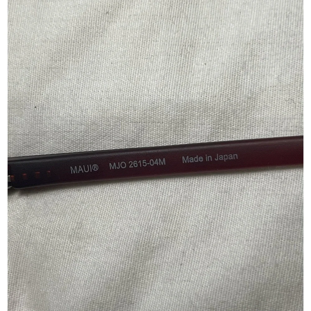 Maui Jim Round Eyeglasses Frames Only MJO 2615-04M, 46-21-147, Red Made in Japan